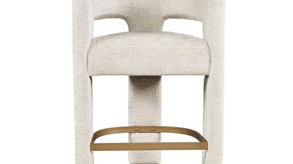 Tapicerowany Hoker Obłe Kształty Metalowy Podnóżek – Edinburgh