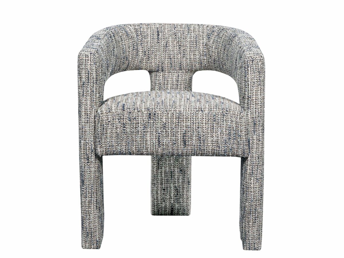 Wielokolorowe Krzesło Tapicerowane Obłe Kształty – Edinburgh