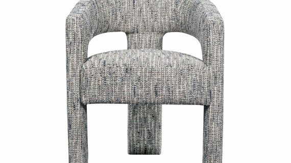 Wielokolorowe Krzesło Tapicerowane Obłe Kształty – Edinburgh