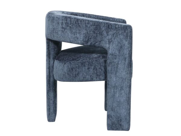 Nowoczesne krzesło tapicerowane w kolorze granatowym