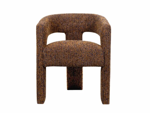 Rustykalny fotel w ciemnym odcieniu z podwójnym oparciem