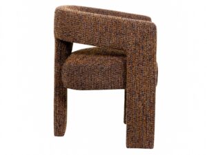 miniaturka Niebiesko-Cynamonowe Krzesło Tapicerowane Obłe Kształty – Edinburgh