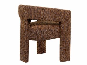 miniaturka Niebiesko-Cynamonowe Krzesło Tapicerowane Obłe Kształty – Edinburgh