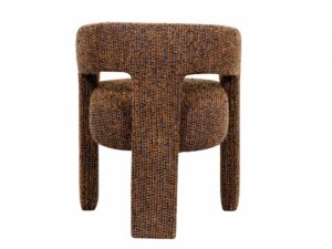 miniaturka Niebiesko-Cynamonowe Krzesło Tapicerowane Obłe Kształty – Edinburgh