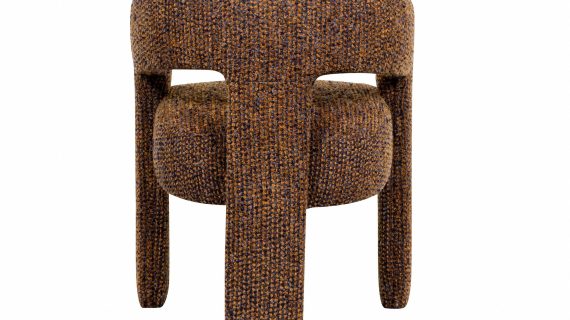 miniaturka Niebiesko-Cynamonowe Krzesło Tapicerowane Obłe Kształty – Edinburgh