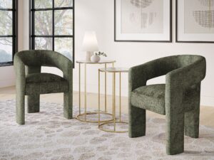 miniaturka Oliwkowe Krzesło Tapicerowane Eleganckie – Edinburgh