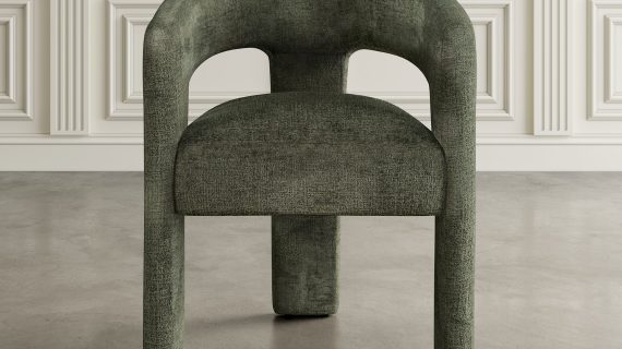 miniaturka Oliwkowe Krzesło Tapicerowane Eleganckie – Edinburgh