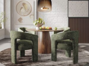 miniaturka Oliwkowe Krzesło Tapicerowane Eleganckie – Edinburgh