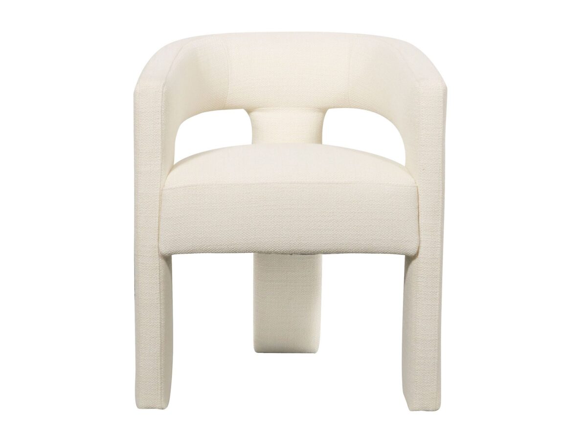 Perłowobiałe Krzesło Tapicerowane Luksusowa Tapicerka – Edinburgh