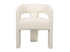 Perłowobiałe Krzesło Tapicerowane Luksusowa Tapicerka – Edinburgh