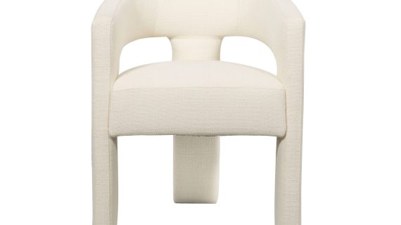 Perłowobiałe Krzesło Tapicerowane Luksusowa Tapicerka – Edinburgh