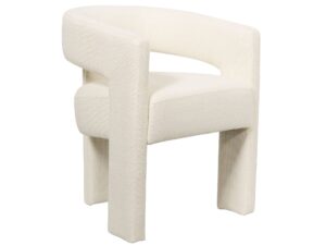 miniaturka Perłowobiałe Krzesło Tapicerowane Luksusowa Tapicerka – Edinburgh