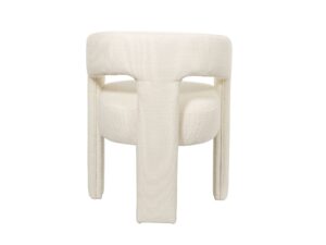 miniaturka Perłowobiałe Krzesło Tapicerowane Luksusowa Tapicerka – Edinburgh