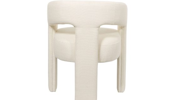 miniaturka Perłowobiałe Krzesło Tapicerowane Luksusowa Tapicerka – Edinburgh