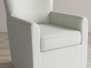 miniaturka Elegancki Jasnoszary Fotel Obrotowy Tapicerowany – Edinburgh