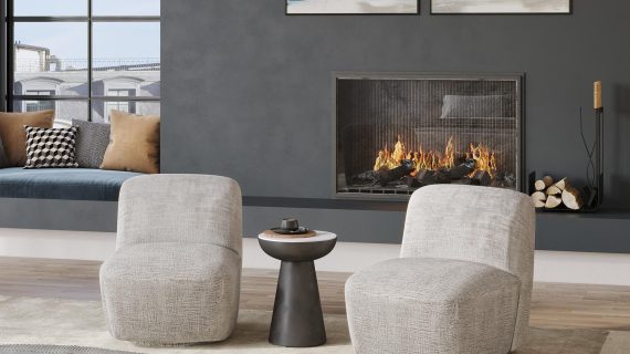 miniaturka Obrotowy Fotel Tapicerowany Szaro-Beżowa Tkanina – Edinburgh