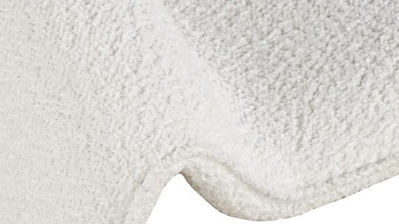 miniaturka Fotel Opływowy Złamana Biel Tapicerka Boucle – Edinburgh