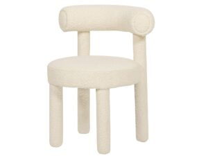 miniaturka Jasnokremowe Krzesło Tapicerowane Styl Nowoczesny – Edinburgh