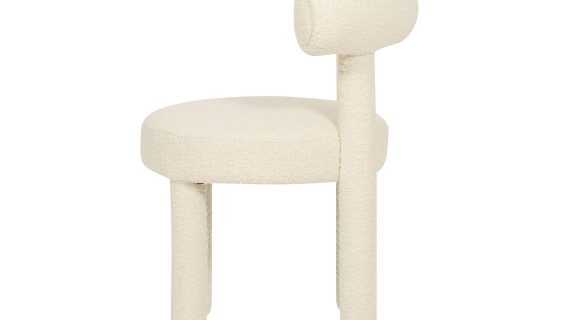 miniaturka Jasnokremowe Krzesło Tapicerowane Styl Nowoczesny – Edinburgh