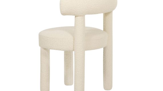 miniaturka Jasnokremowe Krzesło Tapicerowane Styl Nowoczesny – Edinburgh