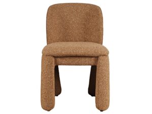 Pomarańczowe Krzesło Tapicerowane Obłe Kształty – Edinburgh