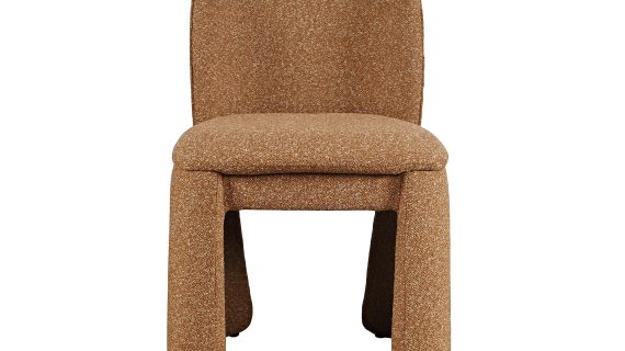 Pomarańczowe Krzesło Tapicerowane Obłe Kształty – Edinburgh