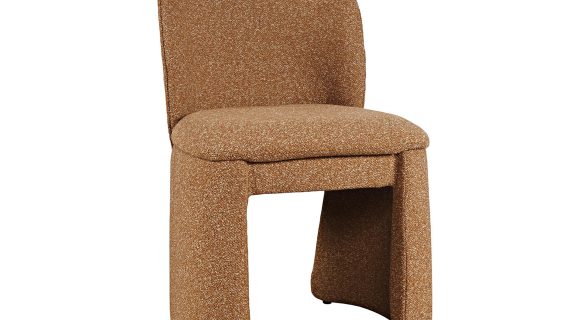 miniaturka Pomarańczowe Krzesło Tapicerowane Obłe Kształty – Edinburgh