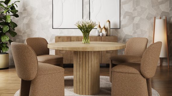 miniaturka Pomarańczowe Krzesło Tapicerowane Obłe Kształty – Edinburgh