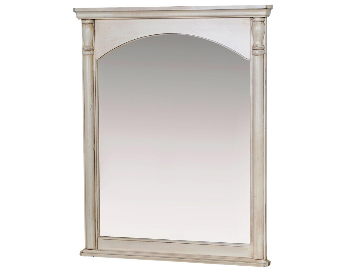 Lustro prowansalskie z kremową frezowaną ramą – Garda