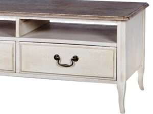 miniaturka Komoda RTV z metalowymi uchwytami i giętymi nóżkami w stylu prowansalskim – Garda