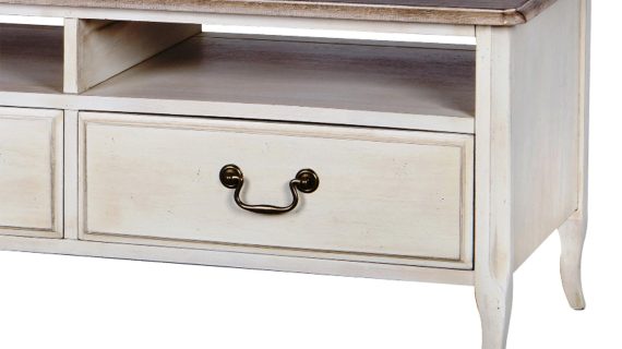 miniaturka Komoda RTV z metalowymi uchwytami i giętymi nóżkami w stylu prowansalskim – Garda