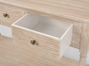 miniaturka Konsola boho z metalowymi uchwytami i drewnianym blatem – Toscana