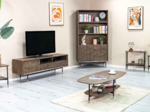 miniaturka RTV Komoda Retro z 3D Frontami Metalowe Nóżki – Enigma