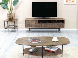 miniaturka RTV Komoda Retro z 3D Frontami Metalowe Nóżki – Enigma