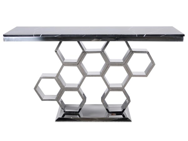 Nowoczesna konsola z czarnym blatem