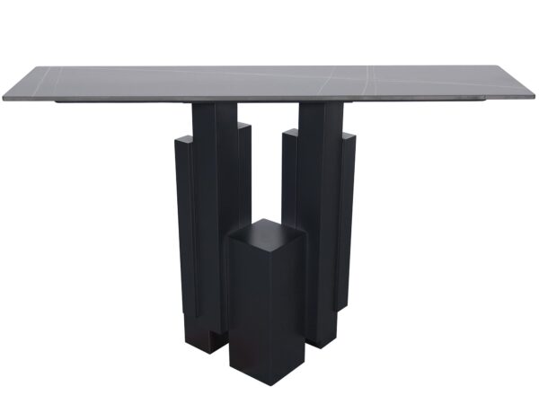 Czarna konsola stalowa