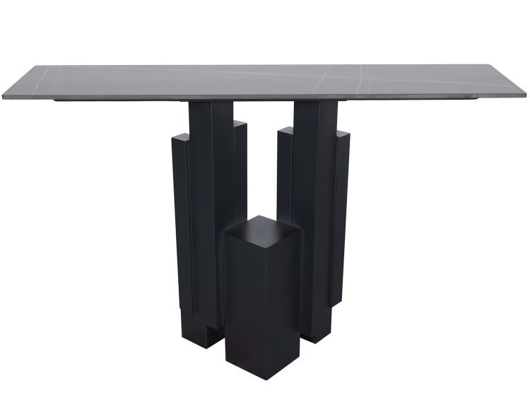 Czarna konsola stalowa