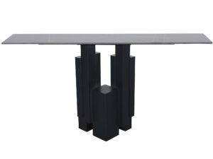 Czarna Konsola Nowoczesny Geometryczny Marmur – Virtus