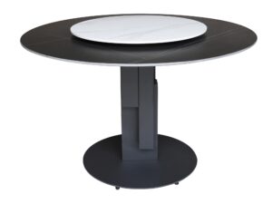 Stół 120cm Blat Czarno-Biały Marmur – Virtus