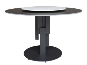 miniaturka Stół 120cm Blat Czarno-Biały Marmur – Virtus