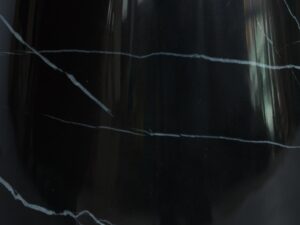 miniaturka Czarny Stolik Stożkowa Podstawa Złoty Blat Stalowy – Virtus