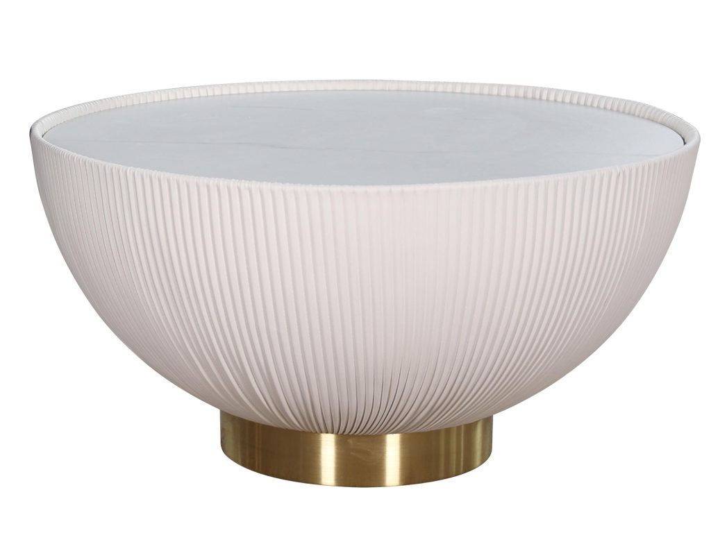 Stolik Kawowy Nowoczesny Złota Podstawa Marmur – Virtus