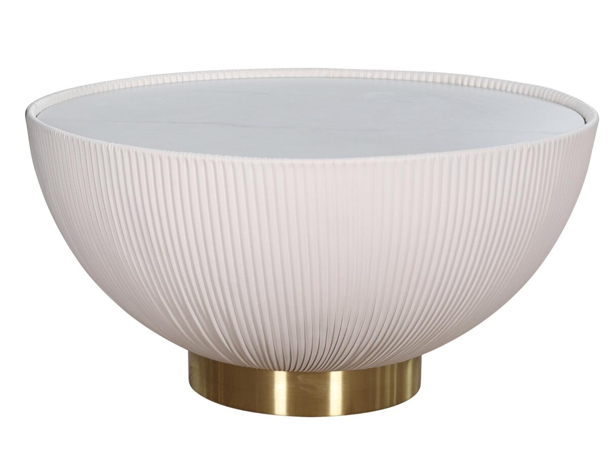 Stolik Kawowy Nowoczesny Złota Podstawa Marmur – Virtus