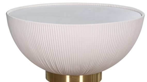 Stolik Kawowy Nowoczesny Złota Podstawa Marmur – Virtus