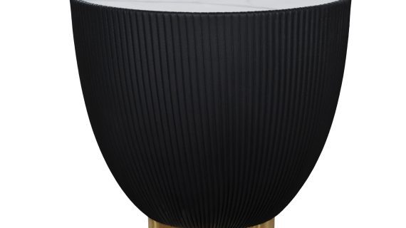 Kawowy Stolik Czarny Podstawa Półkula – Virtus