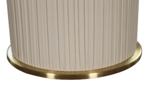 miniaturka Kawowy Stolik Zaokrąglona Podstawa Ekoskóra Złoty Akcent – Virtus