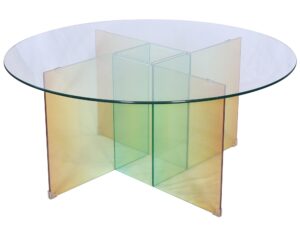 Stolik Kawowy Opalizujące Szkło Zmieniające Kolory – Virtus
