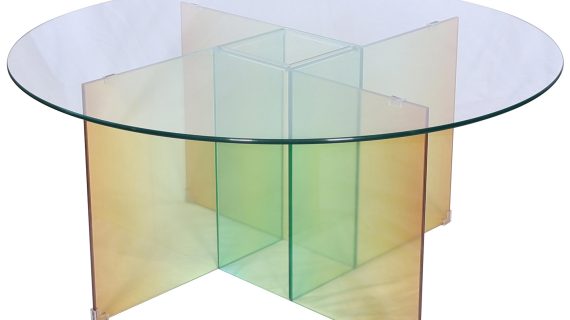Stolik Kawowy Opalizujące Szkło Zmieniające Kolory – Virtus