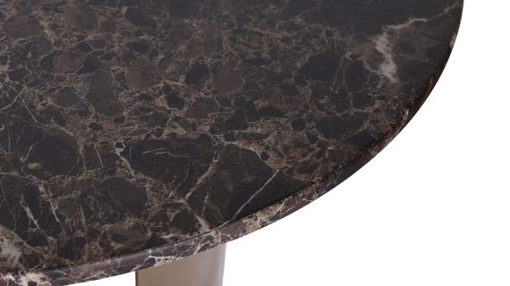 miniaturka Okrągły Stolik Brązowy Blat Złote Nogi Tafle – Virtus