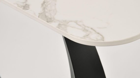 miniaturka Czarna Konsola Biały Marmur Blat Forma Księżyca – Virtus